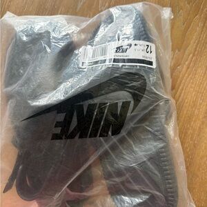 Nike Black Slide Sandals with Black Swoosh- Men’s 12